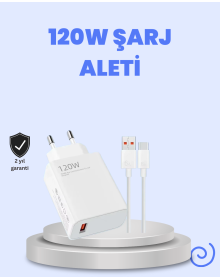 120 Watt Turbo Şarj Cihazı  Redmi Note 10 11 12 Uyumlu