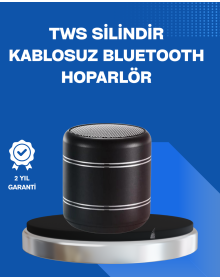 Taşınabilir Silindir Tasarım Bluetooth 5.0 Hoparlör Yüksek Bas Performanslı