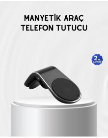 Araç İçi Manyetik Telefon Tutucu Güçlü Klipsli ve 360 Derece Ayarlanabilir