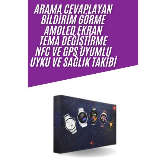 Unısex Yuvarlak Ekranlı 7 Kordonlu Akıllı Saat GPS Destekli Çoklu Kordon Seçeneği Unısex Yuvarlak Ekranlı 7 Kordonlu Akıllı Saat GPS Destekli Çoklu Kordon Seçeneği