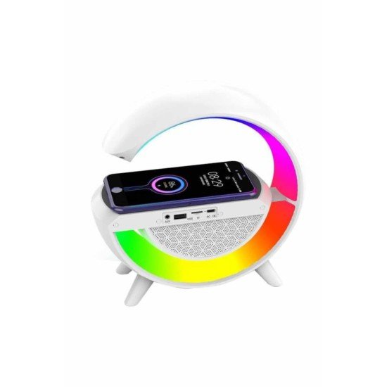 Bluetooth Hoparlör G Şekli Atmosfer Akıllı Rgb Lamba Wireless Kablosuz Şarj Bluetooth Hoparlör G Şekli Atmosfer Akıllı Rgb Lamba Wireless Kablosuz Şarj
