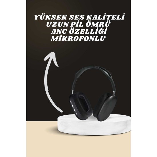 Kulak Üstü Kulaklık Pro9 ve Yeni Nesil Akıllı Saat Android ve İOS Uyumlu ANC Özelliği