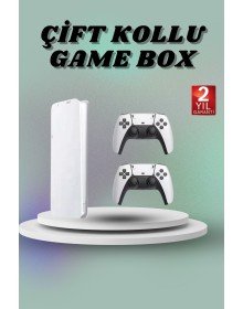 Game Box 3D Çift Oyun Kollu 4K HD Ekran 20000'den Fazla Oyun Seçeneği 2.4G Kablosuz