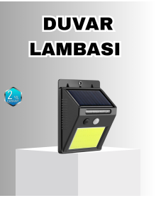 Solar Güçlü LED Dış Mekan Lambası – Güneş Enerjisiyle Şarj Olan Sensörlü Bahçe Işığı