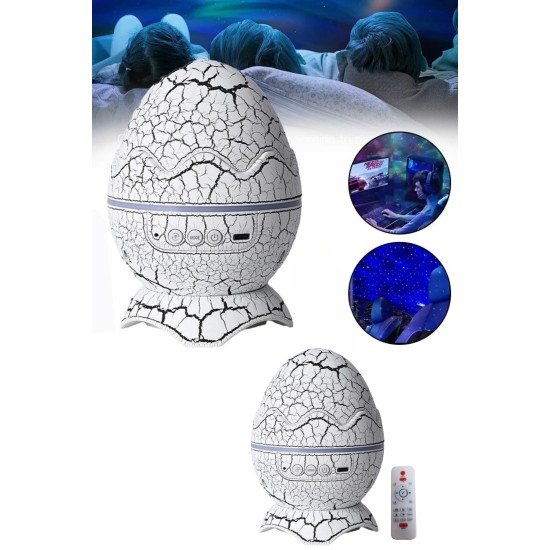 Yumurta Görünümlü Masa ve Gece Lambası Renk Değiştirebilen Projektör Yumurta Görünümlü Masa ve Gece Lambası Renk Değiştirebilen Projektör