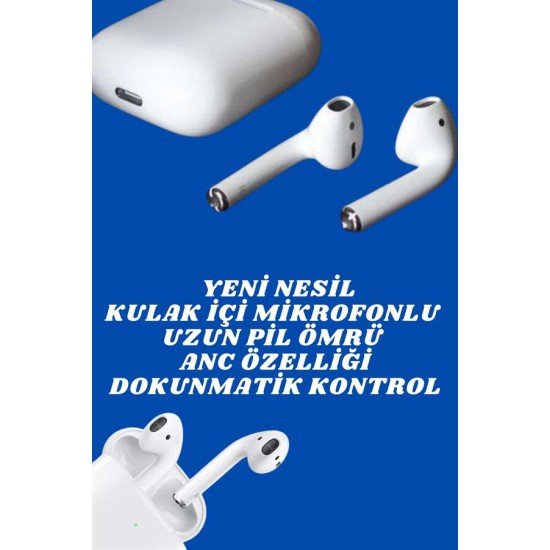 2.Nesil Yeni Model TWS Bluetooth Kulaklık Dokunmatik Kontrol Yüksek Ses Kaliteli