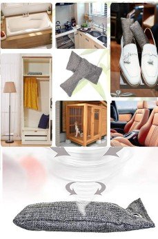 2 Li  Koku Emici Karbon Ayakkabı Koku Giderici  Ev Araba Çekmece Çanta Buzdolabı Mutfak Duman Emici