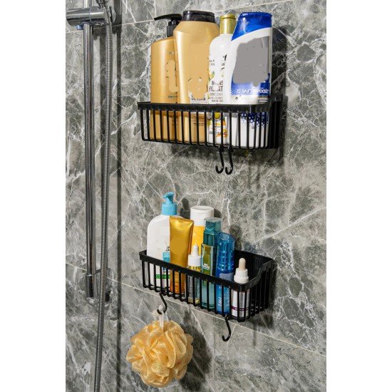 2 Li Plastik Yapışkanlı Askılı Mutfak- Banyo Rafı Düzenleyici Duş Şampuanlık 2 Li Plastik Yapışkanlı Askılı Mutfak- Banyo Rafı Düzenleyici Duş Şampuanlık