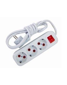 2 mt Kablolu Anahtarlı 3 lü Topraklı Grup Priz