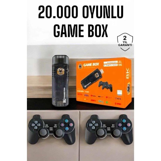 20.000 Oyunlu Premium Model Oyun Konsolu 8k Android Tv HD Game Stick 20.000 Oyunlu Premium Model Oyun Konsolu 8k Android Tv HD Game Stick