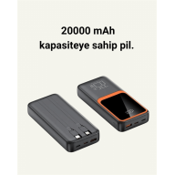 20000 mAh Taşınabilir Powerbank | Çok Kablolu, Hızlı Şarj Destekli (22.5W)