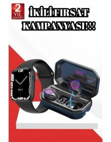 2025 Model Akıllı Saat ve Bluetooth Kulaklık 5.0 Bluetooth Bağlantılı Dokunmatik Ekran