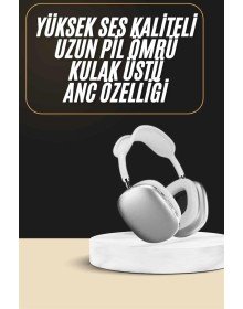 2025 Model Kulak Üstü Kablosuz Bluetooth Kulaklık Gürültü Azalta Uzun Pil