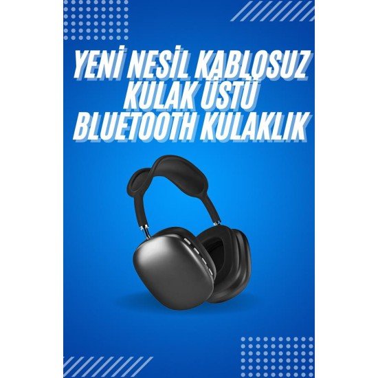 2025 Model Kulak Üstü Kablosuz Bluetooth Kulaklık Gürültü Azalta Uzun Pil