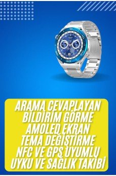 2025 Model Yuvarlak Ekran Android ve İOS Uyumlu GPS Takibi Yapabilen Akıllı Saat