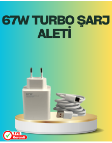 67 Watt Type C Turbo Şarj Seti TCL 20 30 50 Uyumlu