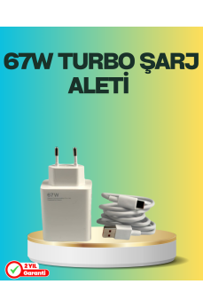 67 Watt Type C Turbo Şarj Seti TCL 20 30 50 Uyumlu