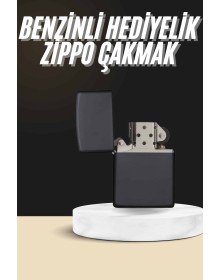 Erkeklere Özel Hediyelik Eşya Zippo Metalik Benzinli Çakmak Doldurulabilir