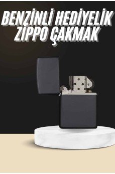 Erkeklere Özel Hediyelik Eşya Zippo Metalik Benzinli Çakmak Doldurulabilir