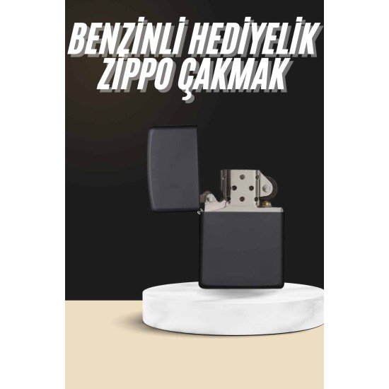 Erkeklere Özel Hediyelik Eşya Zippo Metalik Benzinli Çakmak Doldurulabilir