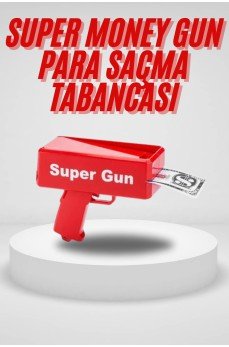 Para Saçma Tabancası Kırmızı Para Fırlatma Oyuncağı Parti Eğlencesi