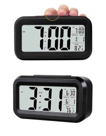 Gece Dijital Masa Saati Dijital Alarmlı Led Ekran Pilli Çalar Saat