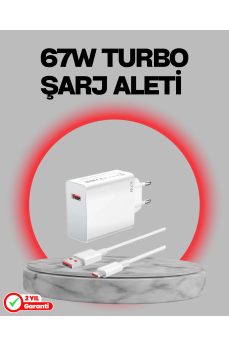 67 Watt Turbo Destekli Şarj Cihazı Honor 50 70 90 Uyumlu