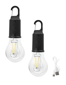 3 Farklı Mod LED'li Şarjlı Asma Kancalı Kamp Lambası Taşınabilir Ampul