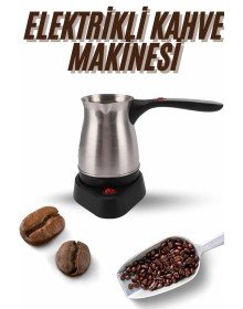Elektrikli Cezve 800 Watt Paslanmaz Çelik Türk Kahve Makinesi Saplı