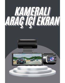 Video ve Fotoğraf Kaydedici Sürüş Kamerası Ön ve Arka Çift Kameralı