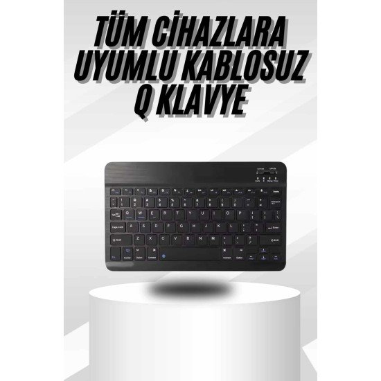Kablosuz Bluetooth Bağlantılı Taşınabilir Q Klavye Tüm Cihazlara Uyumlu