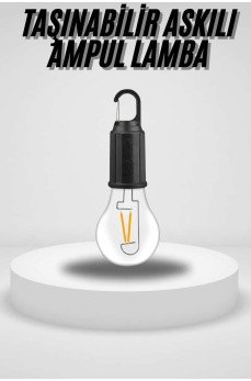Taşınabilir Askılı Ampul Kamp Lambası Askılı Type-C Şarjlı Bahçe Lambası