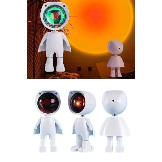 Astronot Işık Projektörü Gökkuşağı Projeksiyon Gece Lambası Hediyelik Astronot Işık Projektörü Gökkuşağı Projeksiyon Gece Lambası Hediyelik