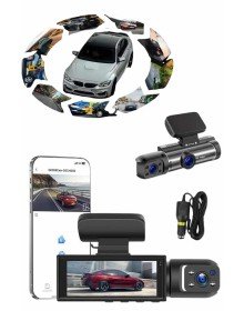 Video ve Fotoğraf Kaydedici Sürüş Kamerası Ön ve Arka Çift Kameralı
