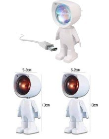 Astronot Işık Projektörü Gökkuşağı Projeksiyon Gece Lambası Hediyelik