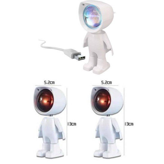 Astronot Işık Projektörü Gökkuşağı Projeksiyon Gece Lambası Hediyelik Astronot Işık Projektörü Gökkuşağı Projeksiyon Gece Lambası Hediyelik