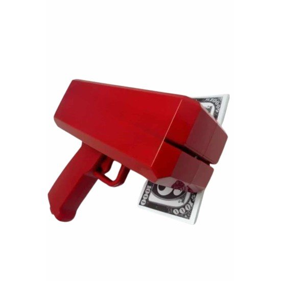 Kırmızı Parti Oyuncağı Para Saçma Fırlatma Tabancası Makinesi Super Money Kırmızı Parti Oyuncağı Para Saçma Fırlatma Tabancası Makinesi Super Money