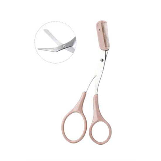 2'li Kaş Bakım Seti Taraklı Kaş Makası Ve Kaş Usturası Kaş Şekillendirici