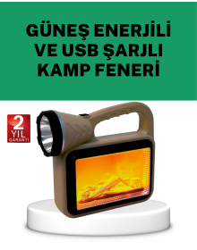 Güneş Enerjili Alev Efektli Lamba – COB Teknolojili, Dış Mekan Aydınlatma