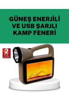 Güneş Enerjili Alev Efektli Lamba – COB Teknolojili, Dış Mekan Aydınlatma