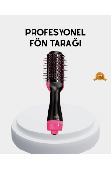 Yeni Nesil Fön Tarağı – 220°C Isı, Negatif İyon, 360° Dönebilen Kablo