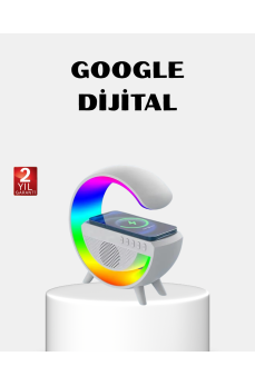 RGB Işıklı Kablosuz Şarjlı Hoparlör – FM Radyolu Akıllı Gece Lambası