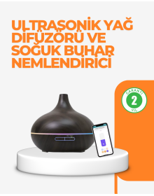 Aromaterapi Difüzörü 550 ml Ultrasonik Nemlendirici Otomatik Kapanma Özellikli