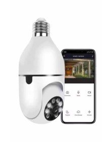 Wifi Güvenlik Kamerası Çift kameralı Ampule Takılabilir Sensörlü