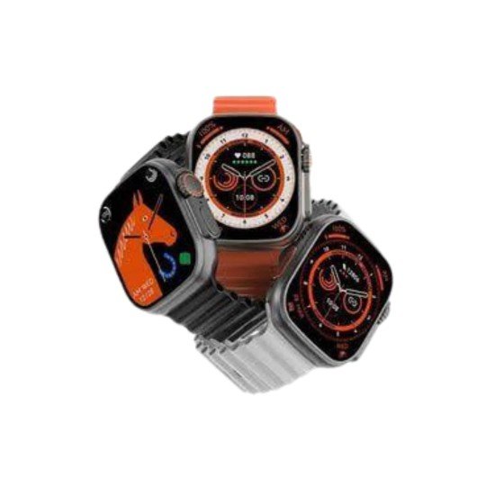 Yeni Model Akıllı Saat Ultra Smart Watch Gümüş Kasa 45mm Titreşim