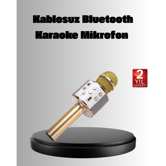 Kablosuz Karaoke Mikrofon USB AUX Destekli Parti ve Eğlence İçin Kablosuz Karaoke Mikrofon USB AUX Destekli Parti ve Eğlence İçin