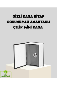 Sözlük Görünümlü Gizli Kitap Kasa – Anahtarlı Metal İç Kasa, Kompakt Boyut, Şık ve Güvenli Tasarım