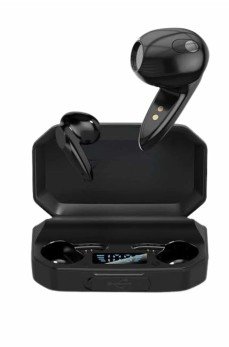 Rgb Işıklı Çift Mikrofonlu Siyah Profesyonel  Kulaklığı Kablosuz Kulakiçi