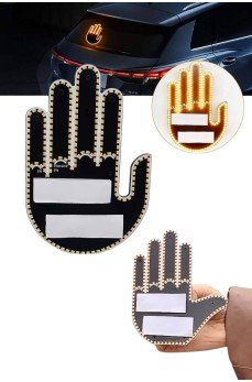 Uzaktan Kumandalı El Orta Parmak Led Araç Camına Özel Uzaktan Kumandalı El Orta Parmak Led Araç Camına Özel