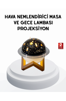 USB Mini Hava Nemlendirici ve Projeksiyon Lamba – Taşınabilir, Sessiz, Dekoratif Aromaterapi Cihazı